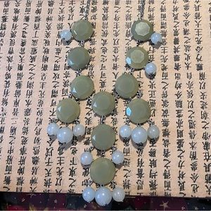SS necklace with green stones 80s style
